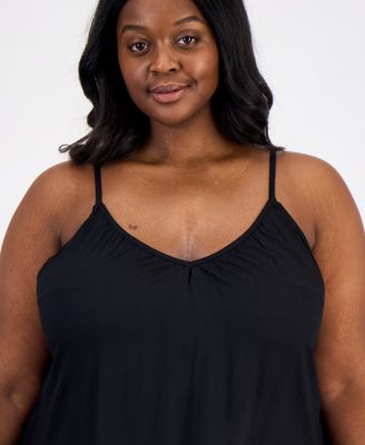 Plus Size Tiered Short Swim Dress