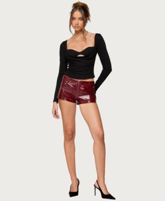 Women's Mcrae Faux Leather Micro Shorts