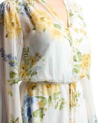 Women's Printed Mandarin Collar Dress