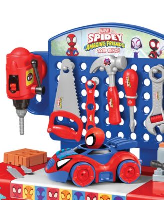Spidey and His Amazing Friends Tool Bench Playset with Take Apart Car