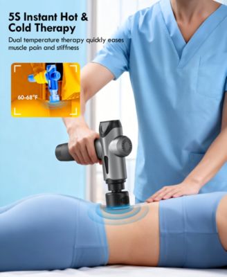 Hot and Cold Deep Tissue Percussion Massager with 7 Massage Heads
