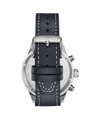 Navigator 4075 Men s 43mm Green Sunray Dial Brown Leather Strap Chronograph Quartz Watch