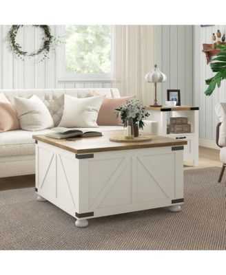 Farmhouse Table with Storage, Large Square Table