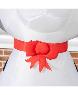 6ft Tall Lighted Inflatable Christmas Dog Santa Hat Yard Decor