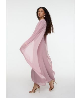 Women's Modest Chiffon Dress Maxi