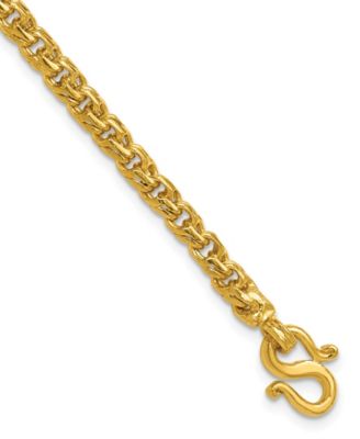 Curb Chain Bracelet in 24k Yellow Gold