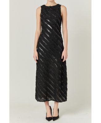 Women's Textured Sleeveless Maxi Dress