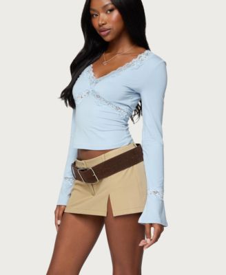 Women's Mathilda Lacey Bell Sleeve Top