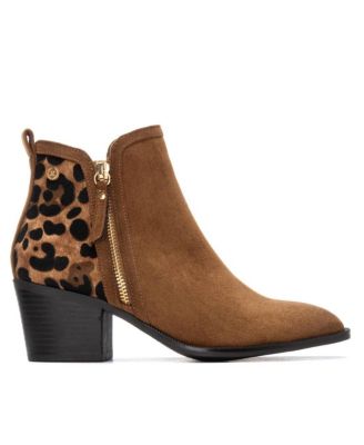 Women's Suede Heeled Ankle Booties