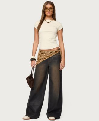 Women's Oliana Ribbed Boat Neck T Shirt