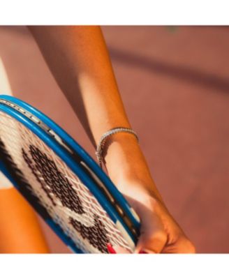 Sterling Silver Square Rectangular Tennis Bracelet