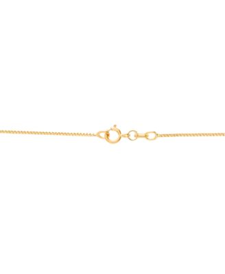 Solid Box Chain Necklace in 14k Yellow Gold