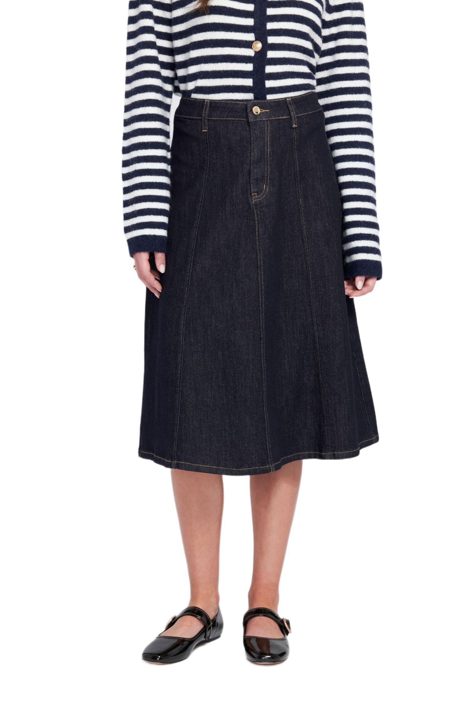 Women's Denim Midi Skirt