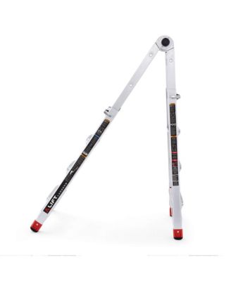 18 Foot Reach 5 in 1 Multi Position Aluminum Step Ladder, Silver