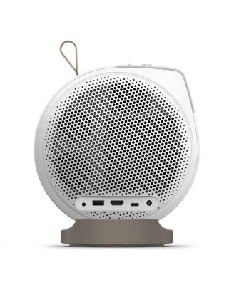 GV32 Full HD HDR LED DLP Smart Ceiling Projector, White, Bundle with Carry Case