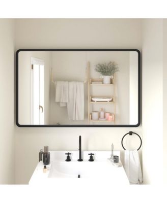 Afsin Wall Mirror with Silver Backed Glass for Clarity for Entryways, Bathrooms & More