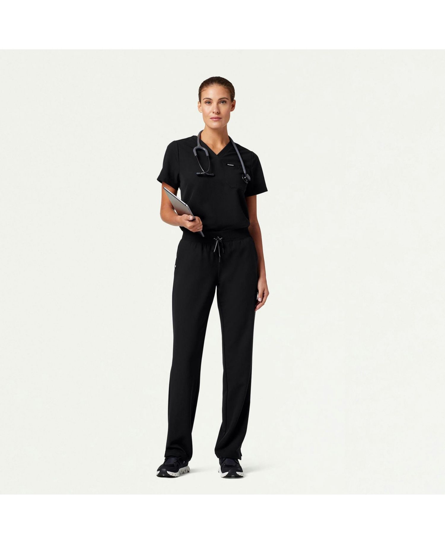Women's Classic V-Neck Scrub Top with 1 Pocket