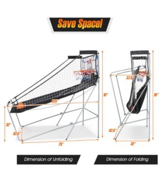 Indoor Electronic Double Basketball Game with LED Scoring and 4 Balls
