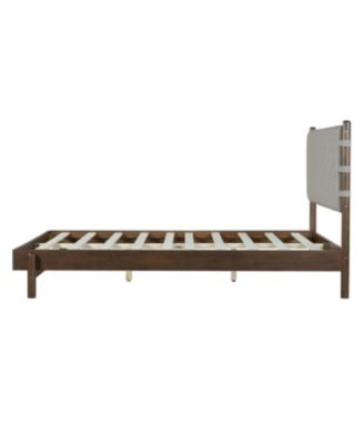 Streamdale Modern Queen Bed Frame Set with 2 Nightstands, Light Gray Wood Platform Bed