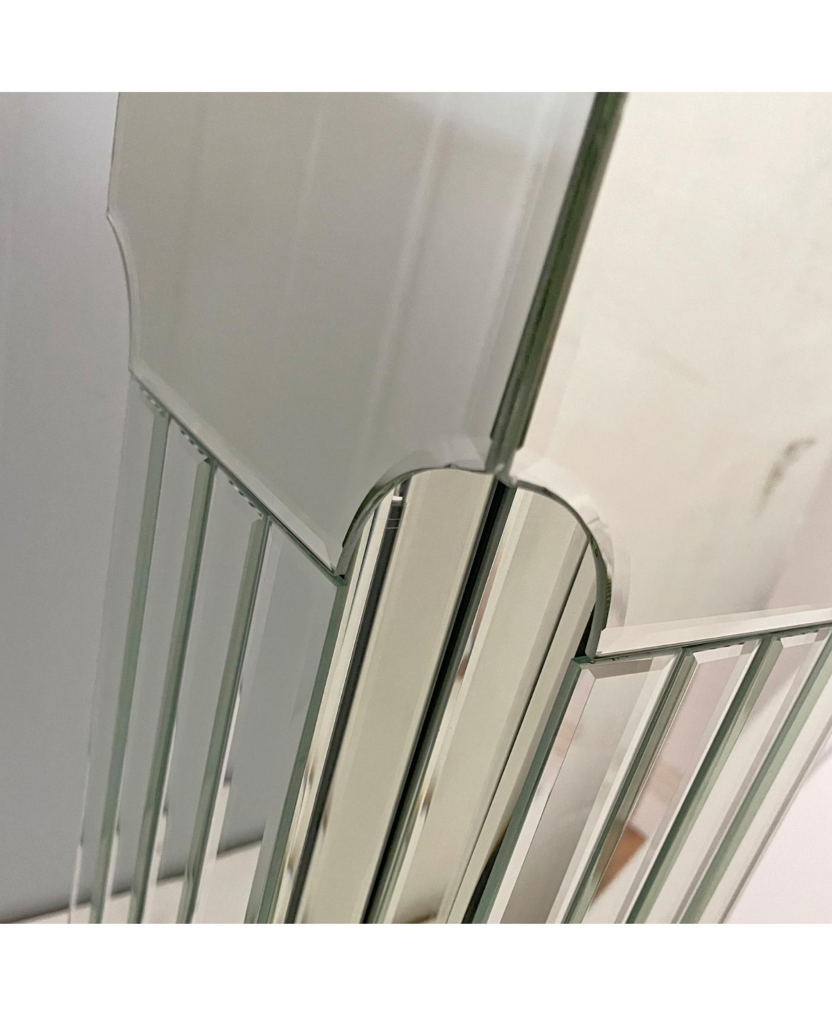 Streamdale Mirrored Console Table Bling Silver Mirror Entryway Desk Modern Rectangle Sofa Table