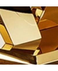 Marble Dining Table for 6, 70" Rectangle Faux Marble w/ Mirrored Stainless Steel Base (Gold, Gray