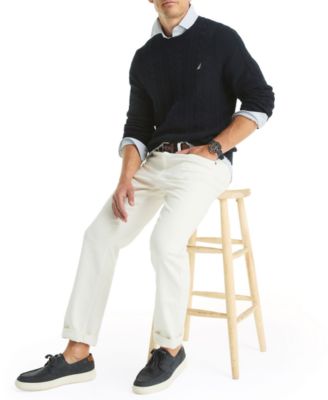 Men's Cable-Knit Crewneck Sweater