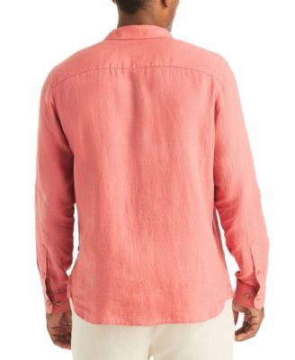 Men's Classic-Fit Spread-Collar Linen Shirt