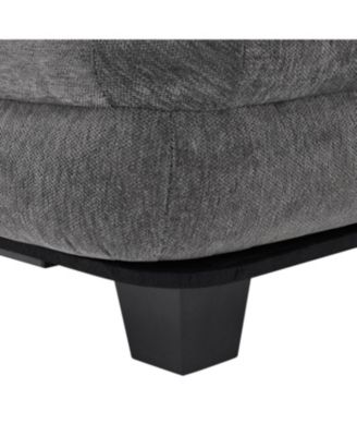Streamdale Oversized Chaise Lounge 52.4" Modern Chenille Sofa Bed with Deep Seat, Black