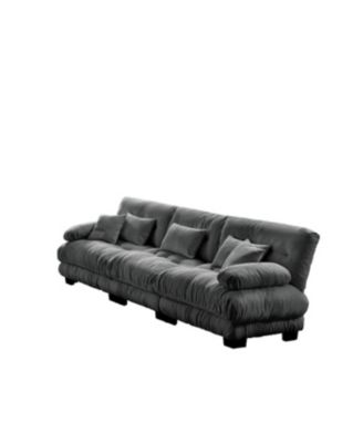 Streamdale Cloud Couch 2 Seater Chenille Sofa with Pillows, Gray