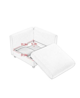 Streamdale Modular Sectional Sofa with Storage, Extra Large U Shaped White Couch