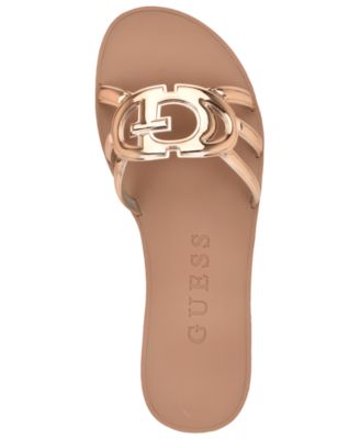 Women's Elyho Jellie Logo Cutout Flat Sandals