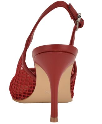 Women's Pandy Mesh Pointed Toe Slingback Stiletto Pumps