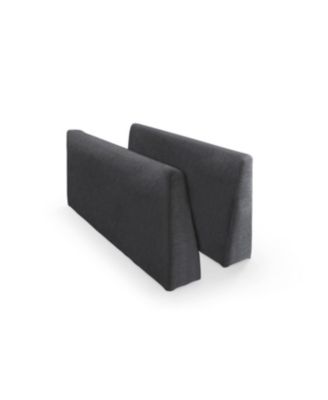 Streamdale Modern Linen Sectional Sofa with Convertible Ottoman - Grey