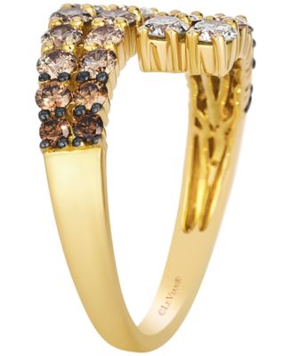 Chocolate Ombre Diamond Ring (1.52 ct. t.w.) in 14k Honey Gold