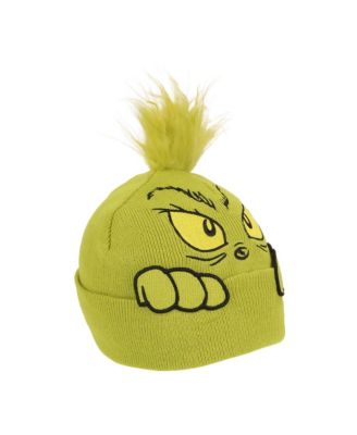 Men's Peekaboo Hands Green Cuff Beanie