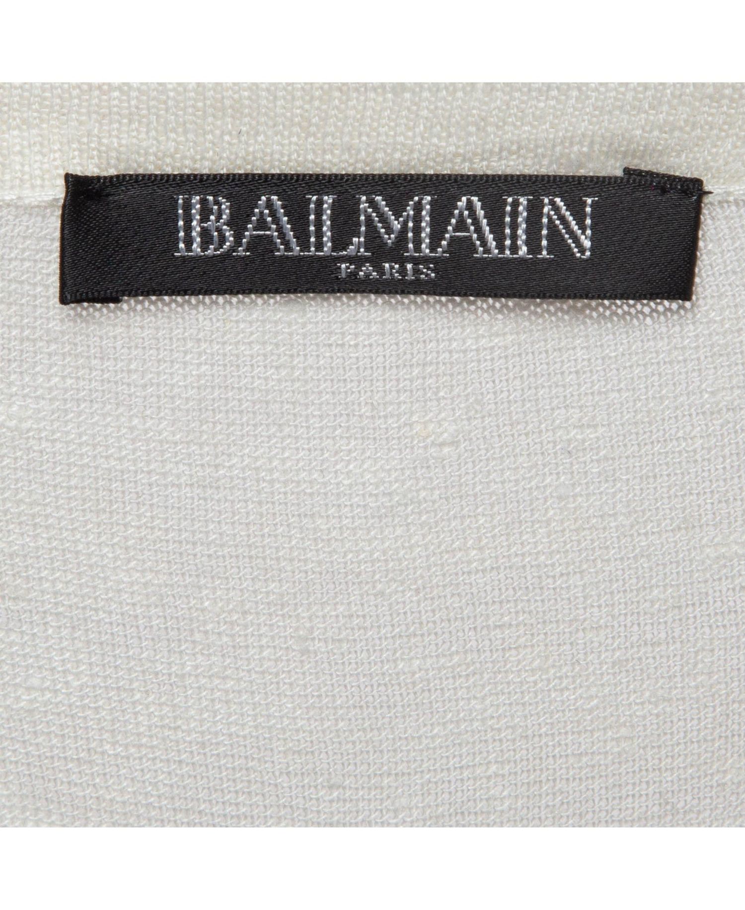 Women's Off-White Linen Knit Lace-Up Top