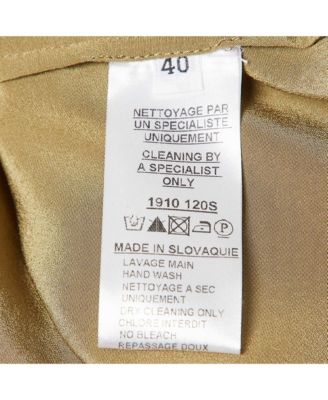 Women's Green Silk Long Sleeve Shirt