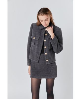 Women's Soft Brushed Buttoned Jacket