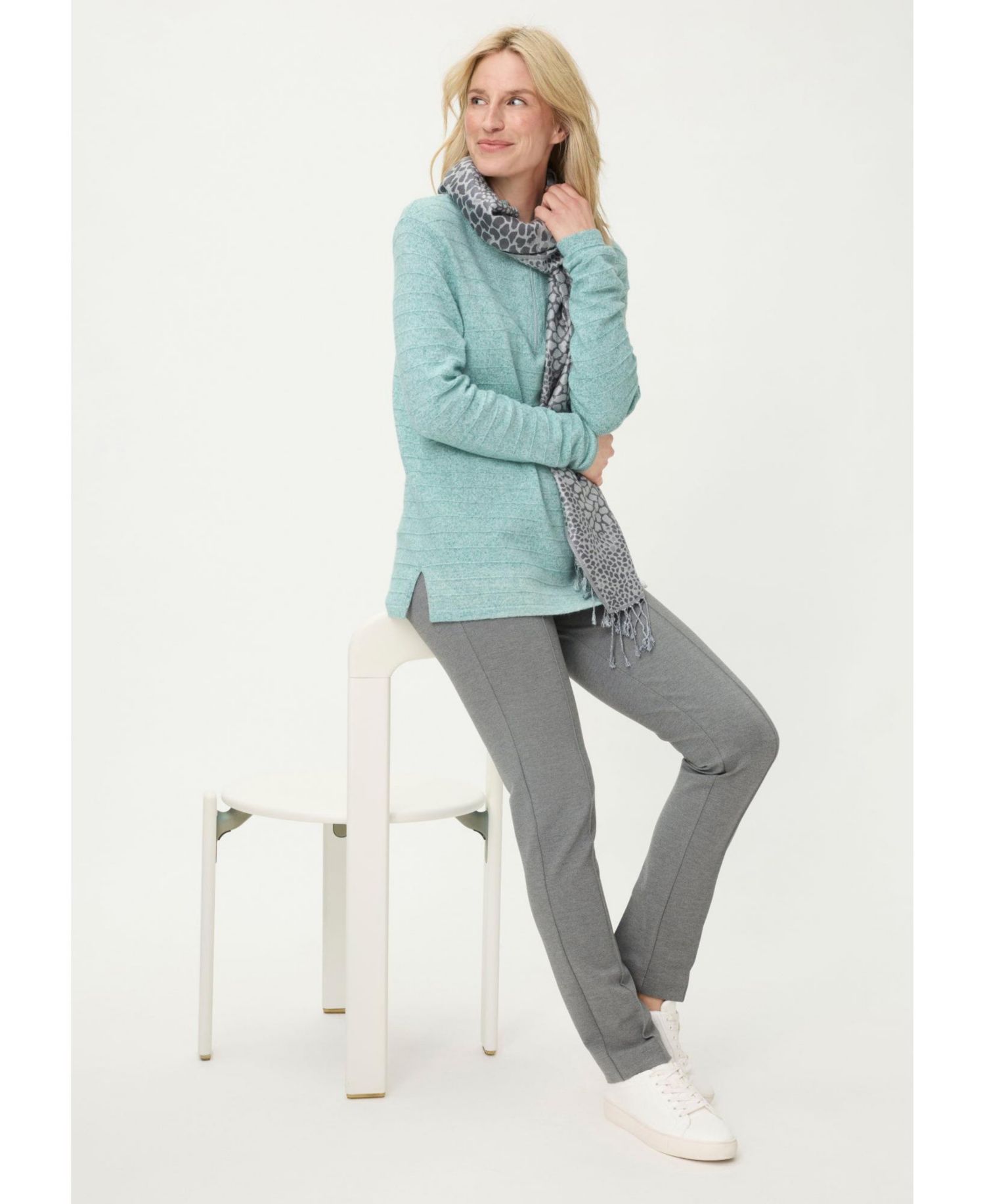 Women's Half Zip Mock Sweater