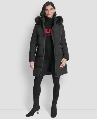 Women's Hooded Zipper Puffer Coat