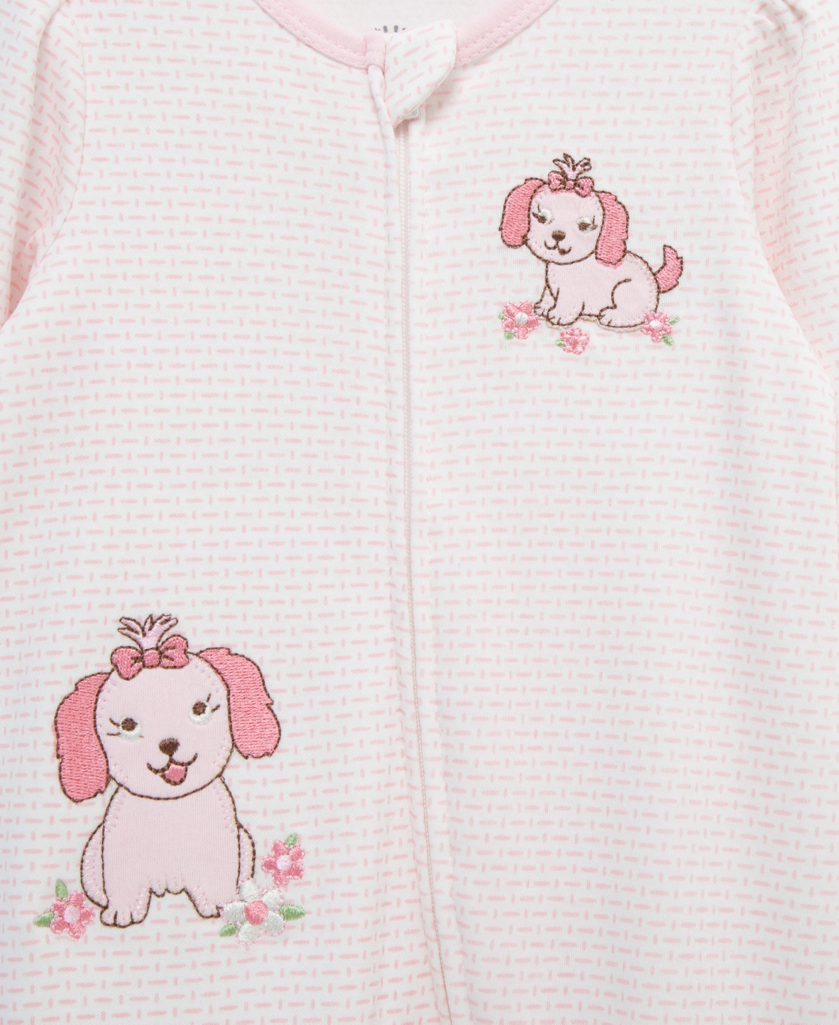 Little Me Baby Girls' Lovely Pups Footed Coverall