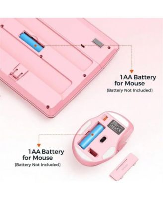 Full-size Keyboard w/ Wrist Rest, 3 DPI Mouse, 2.4G, PC/Laptop Compatible Wireless Keyboard & Mouse