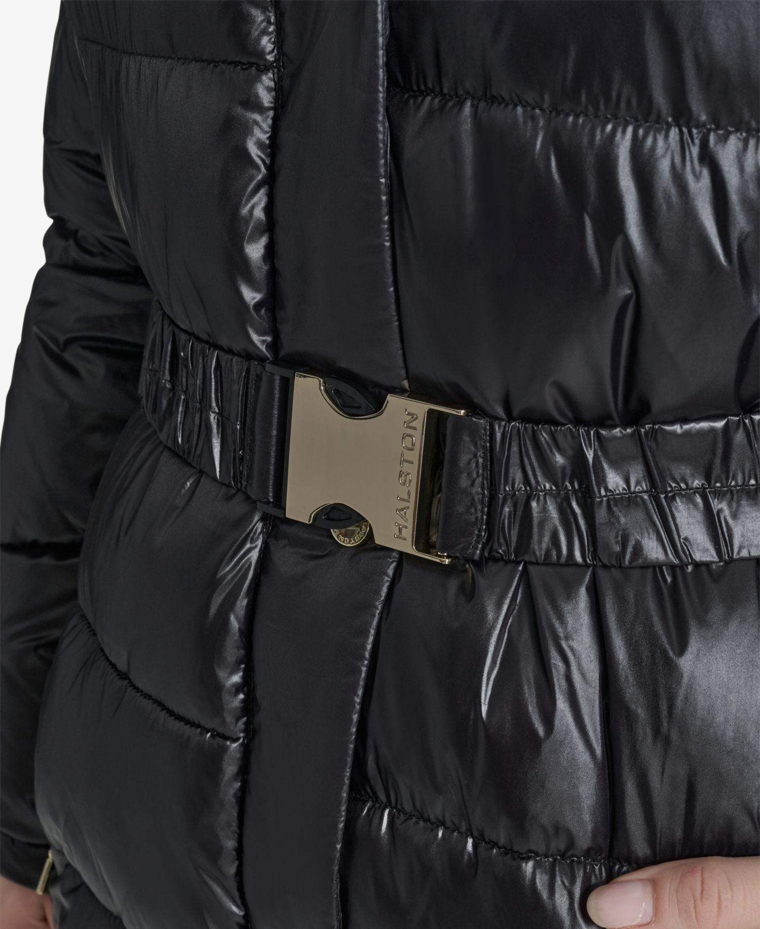 Women's Stand Collar Belted Puffer Coat