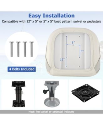 Captain Bucket Seat with Waterproof PVC Leather for Boat Sightseeing