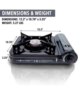 NEW 10,000 BTU CSA List Portable Butane Gas Stove with Carrying Case CSA Listed- Midnight