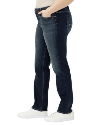 Plus Size Elyse Mid Rise Comfort Fit Straight Jeans