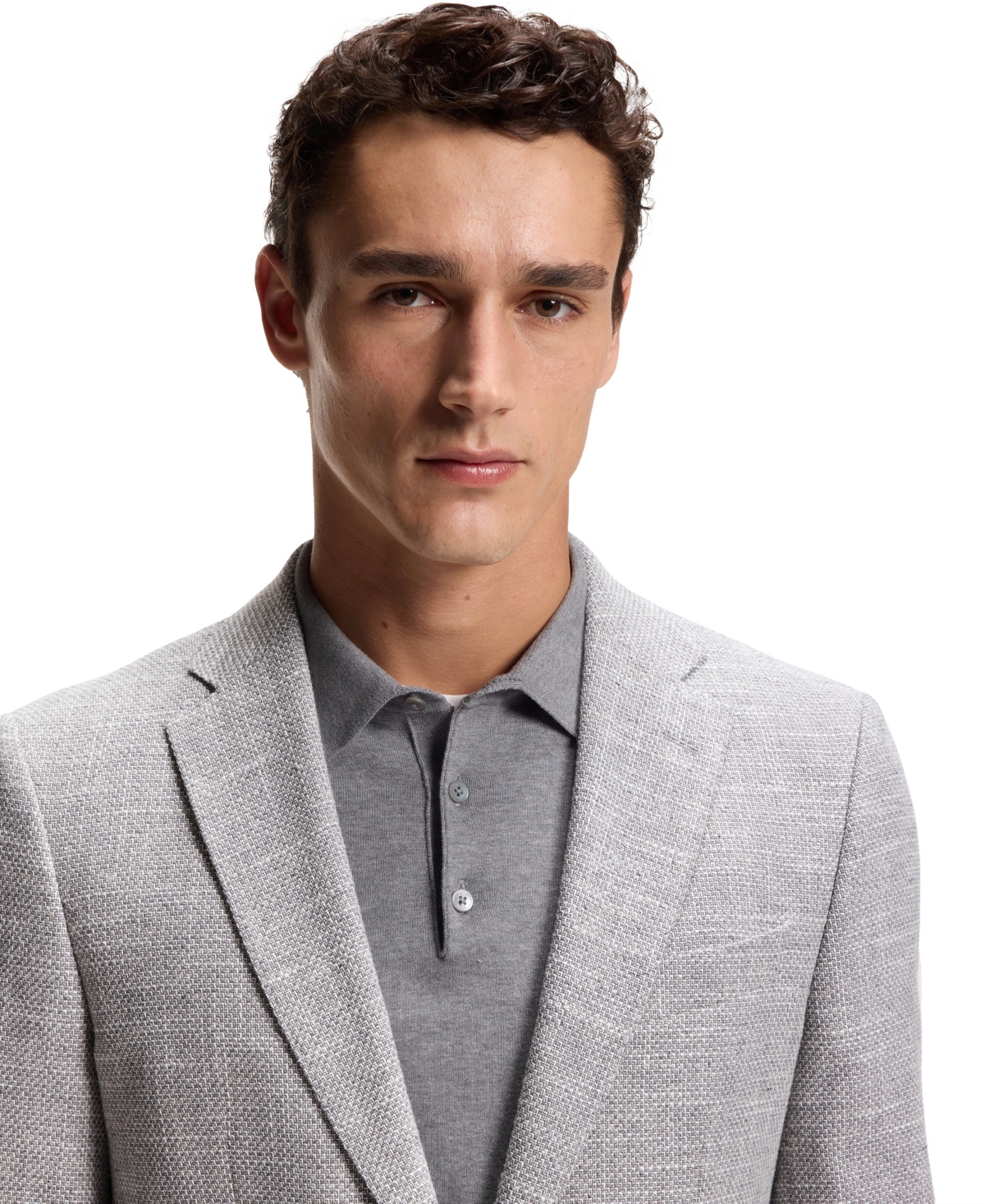 Boss by Hugo Boss Men's Patterned Stretch-Cotton Blend Regular-Fit Blazer