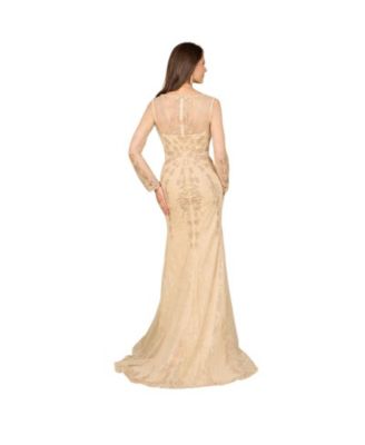 Women's Long Sleeve Lace Mermaid Gown