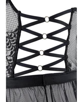 Women's Strappy Lace Babydoll