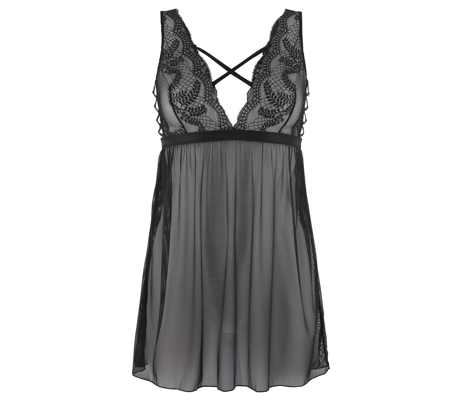 Women's Strappy Lace Babydoll Everyday Comfort Negligee